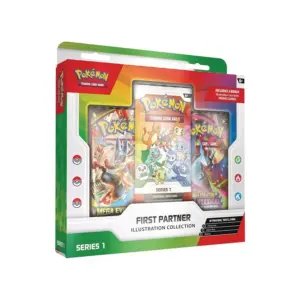 Pokémon TCG: First Partner Illustration Collection Series 1 Bundle (Collection Box + Beckett Toploader)